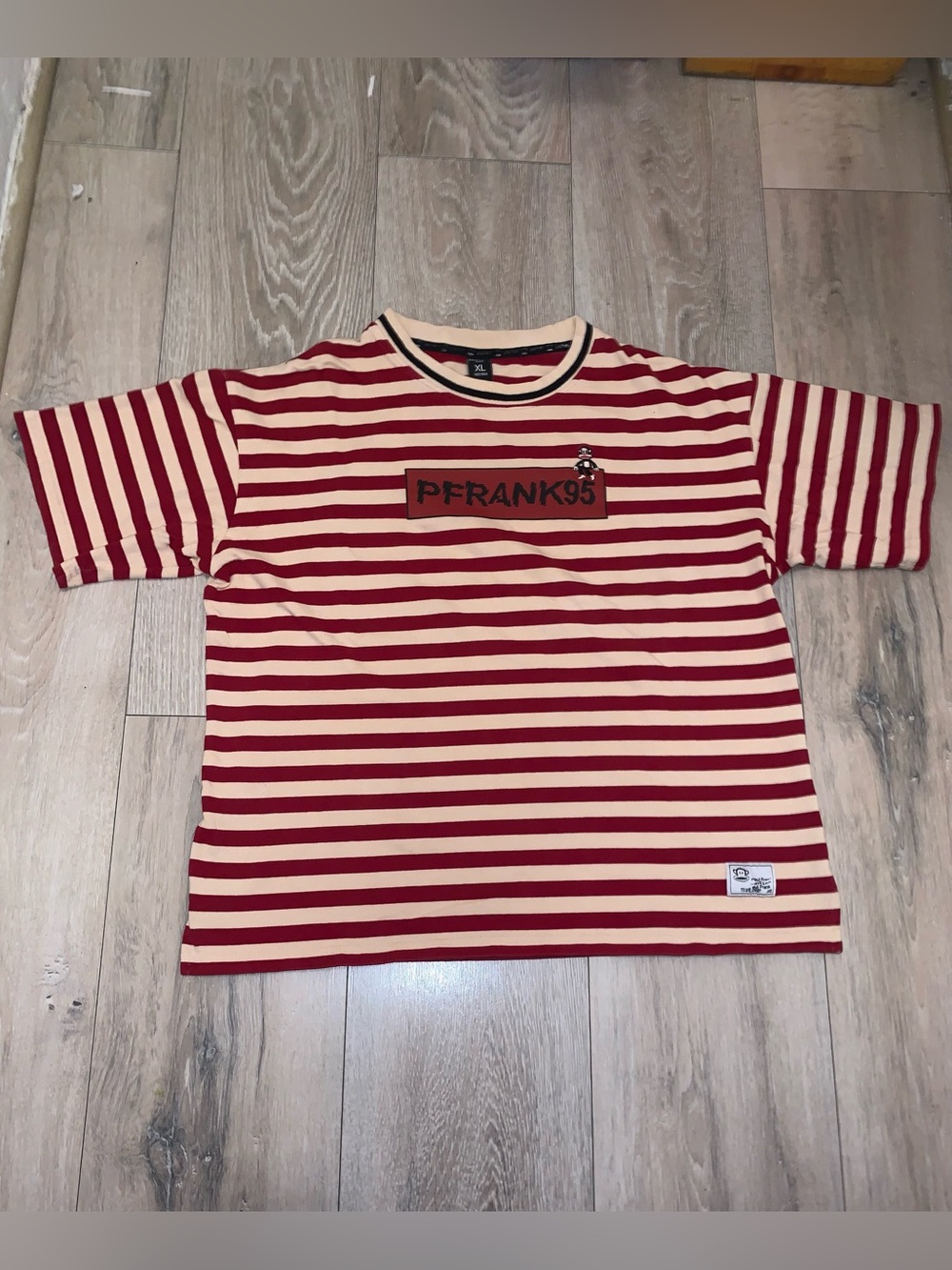 Vintage Style Paul Frank PFRANK95 Striped Short Sleeve Tee Size: XLarge